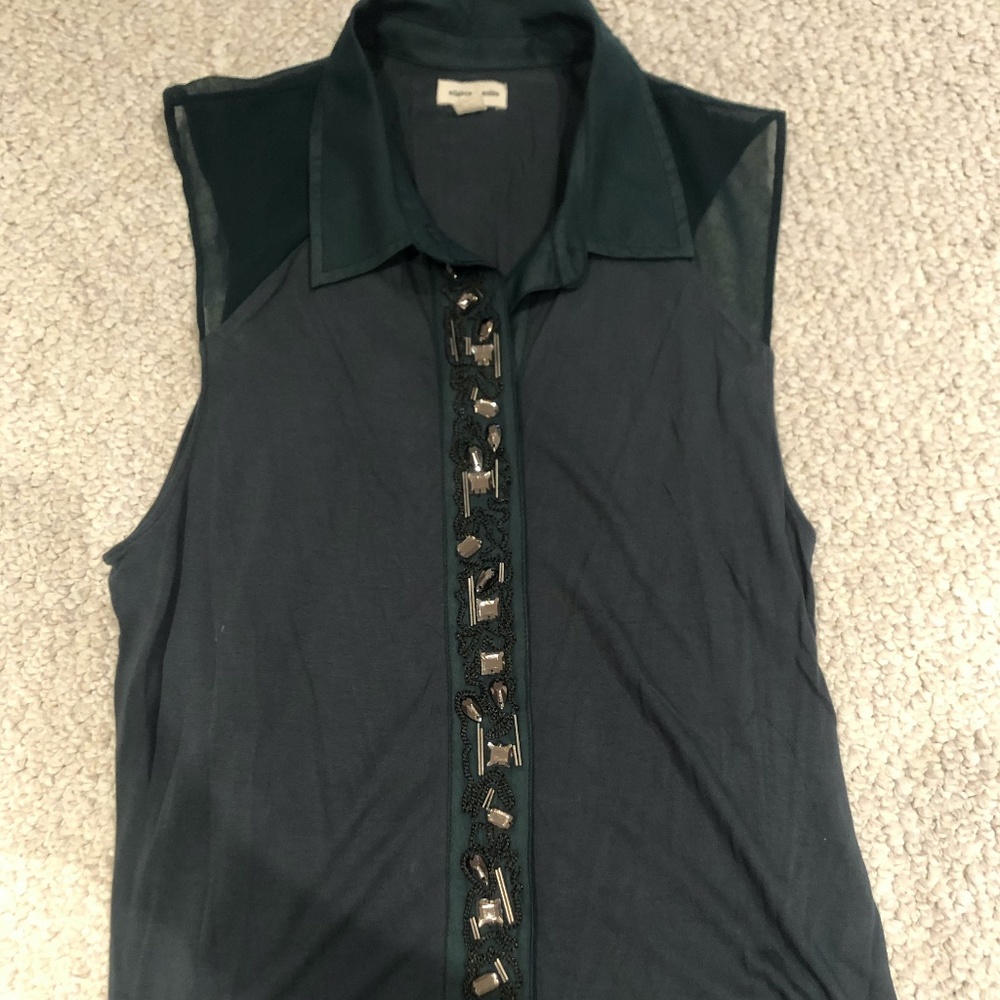 Green Collared Tank